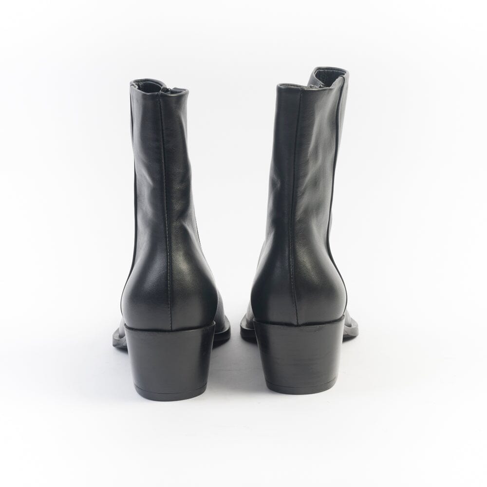 STRATEGIA - Stivaletto Texano A5801 - Nero Natur Zip Scarpe Donna Strategia