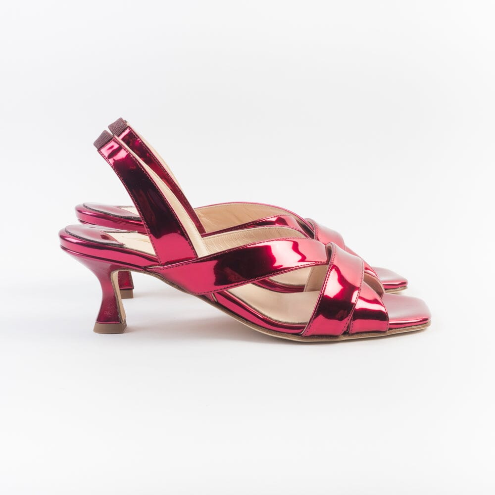 ANNA F. - Sandali con Tacco - 3800 - Rosso Specchio Scarpe Donna Anna F.
