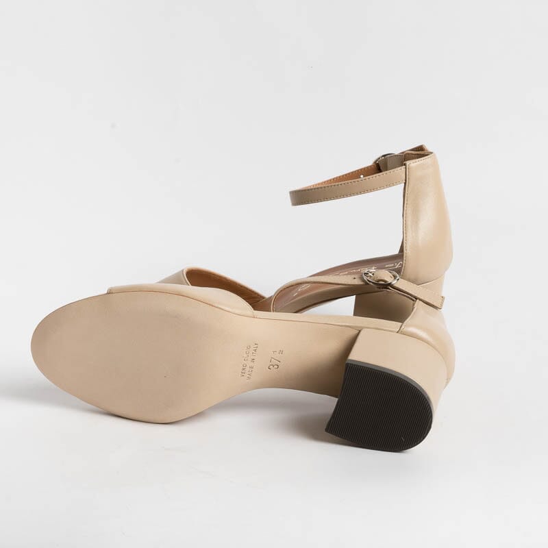 VIA ROMA 15 - Sandalo- 3065 - Nappa Nude Scarpe Donna Via Roma 15