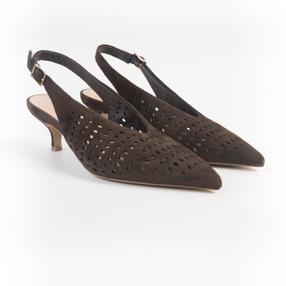 CappellettoShop - Sling Back - Fany24 - Velour Moro