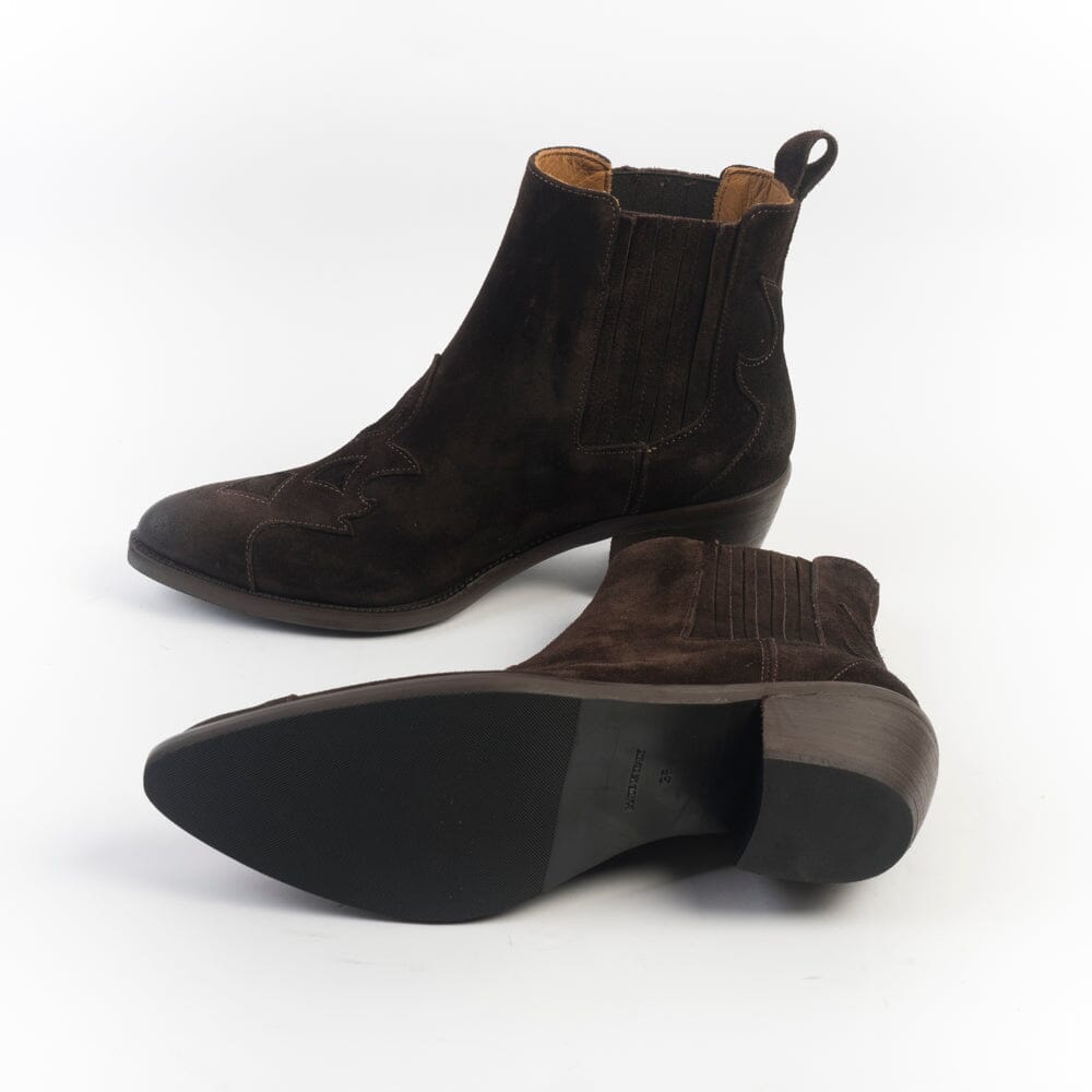 CAPPELLETTOSHOP - Stivaletto Texano 9500 - Sayo Caffè Scarpe Donna CAPPELLETTO 1948