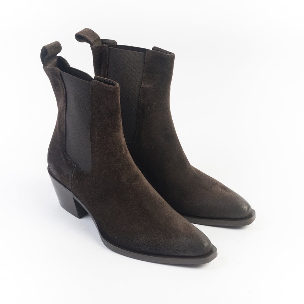 STRATEGIA - Stivaletto Texano - A5812 - Velour Ebano Scarpe Donna Strategia