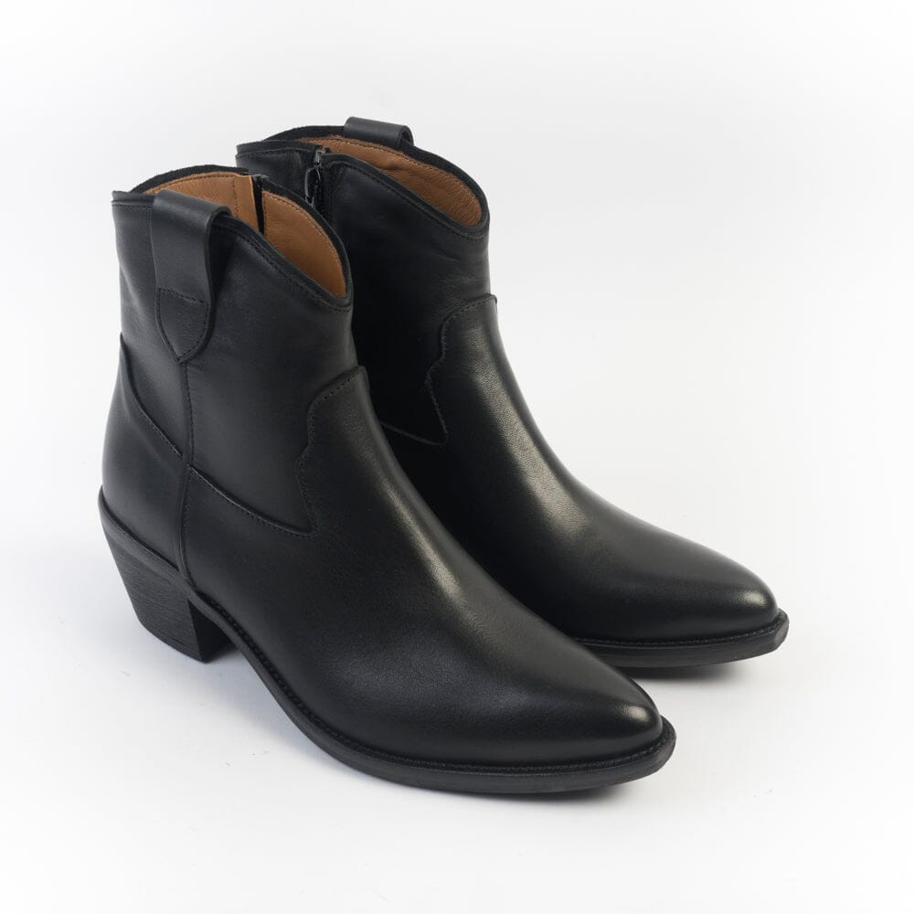 CAPPELLETTOSHOP - Stivaletto Texano 9515 - Nero Scarpe Donna CAPPELLETTO 1948