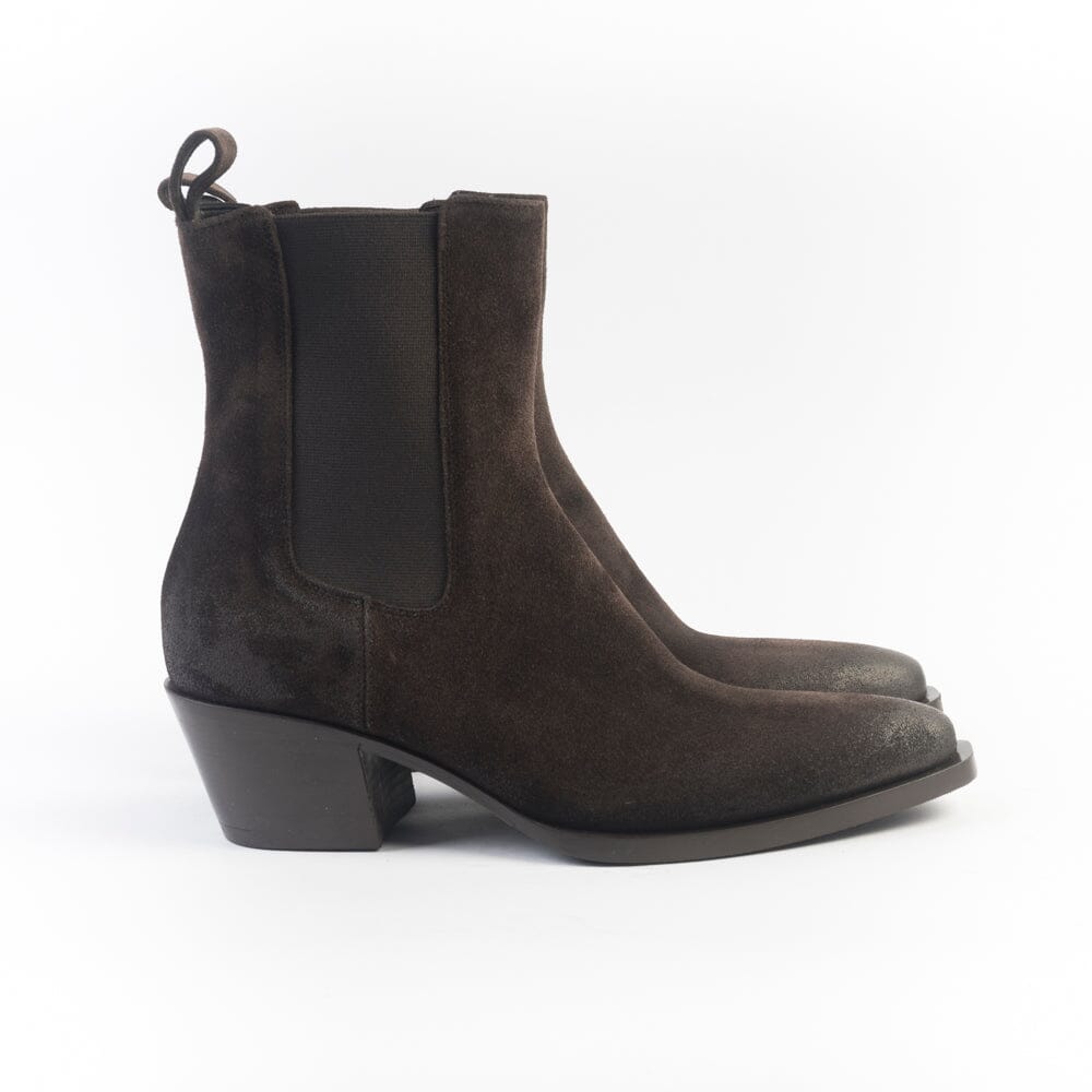 STRATEGIA - Stivaletto Texano - A5812 - Velour Ebano Scarpe Donna Strategia