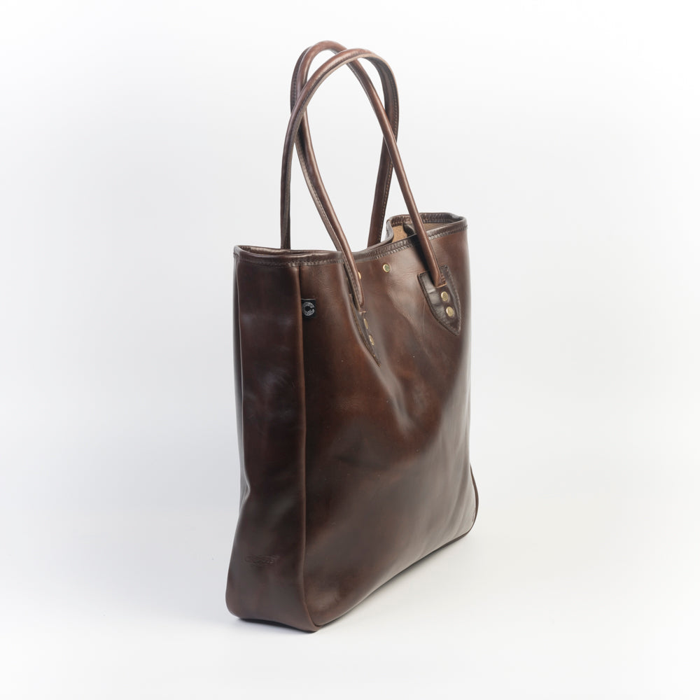 CROOTS ENGLAND - BORSA FIELD TOTE CXL01 - Horween Dark Brown