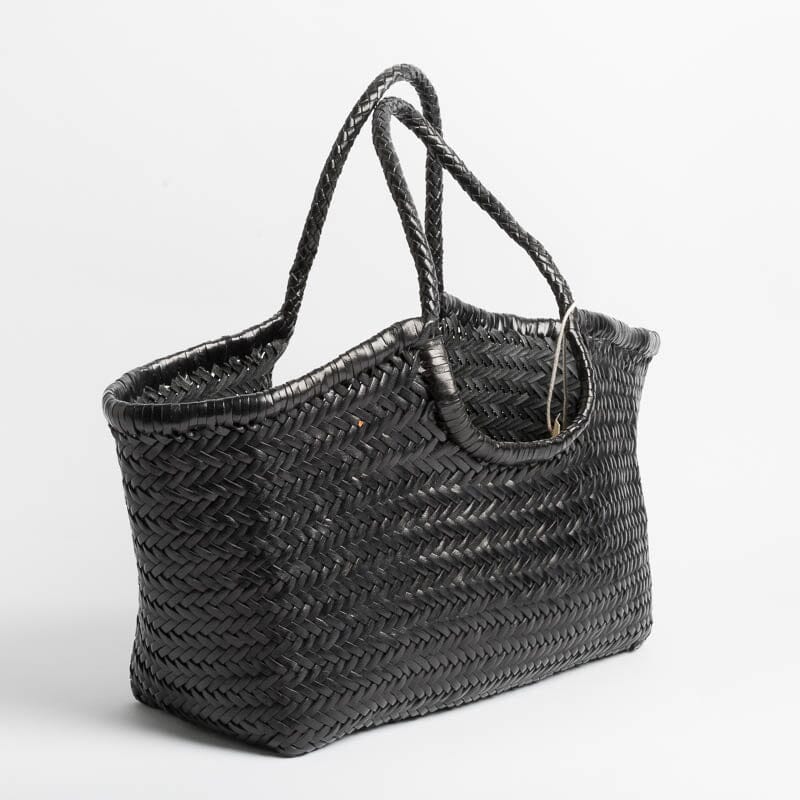 DRAGON - Borsa intrecciata - Nero DRAGON