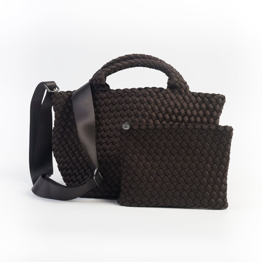 NAGHEDI - Borsa a mano - St barth Small Tote - Cioccolato Borse NAGHEDI