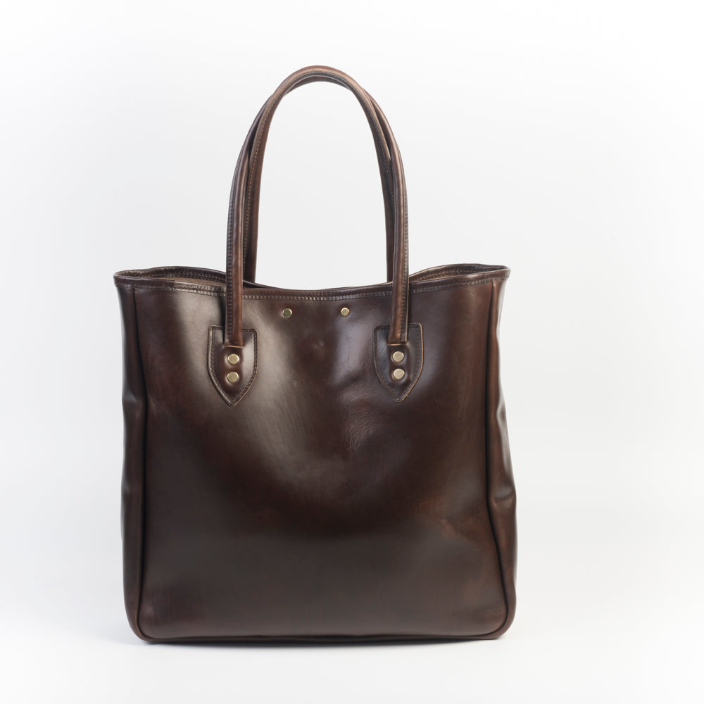 CROOTS ENGLAND - BORSA FIELD TOTE CXL01 - Horween Dark Brown