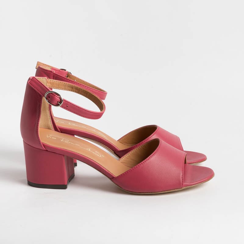 VIA ROMA 15 - Sandalo - 3065 - Nappa Fragola Scarpe Donna Via Roma 15