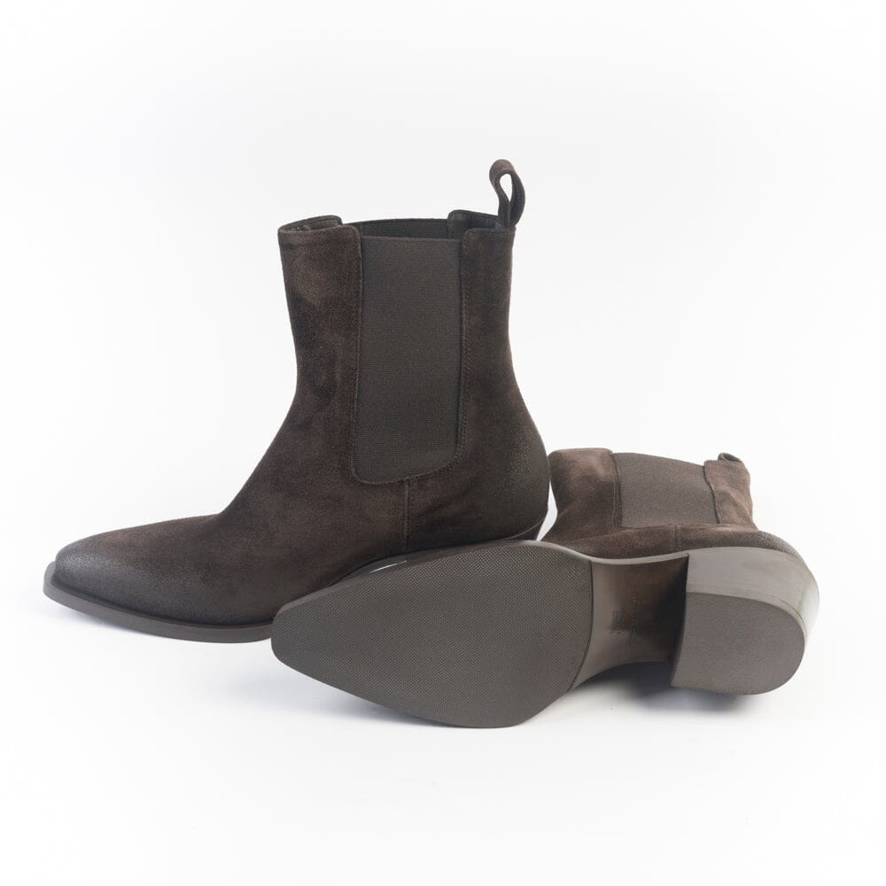 STRATEGIA - Stivaletto Texano - A5812 - Velour Ebano Scarpe Donna Strategia