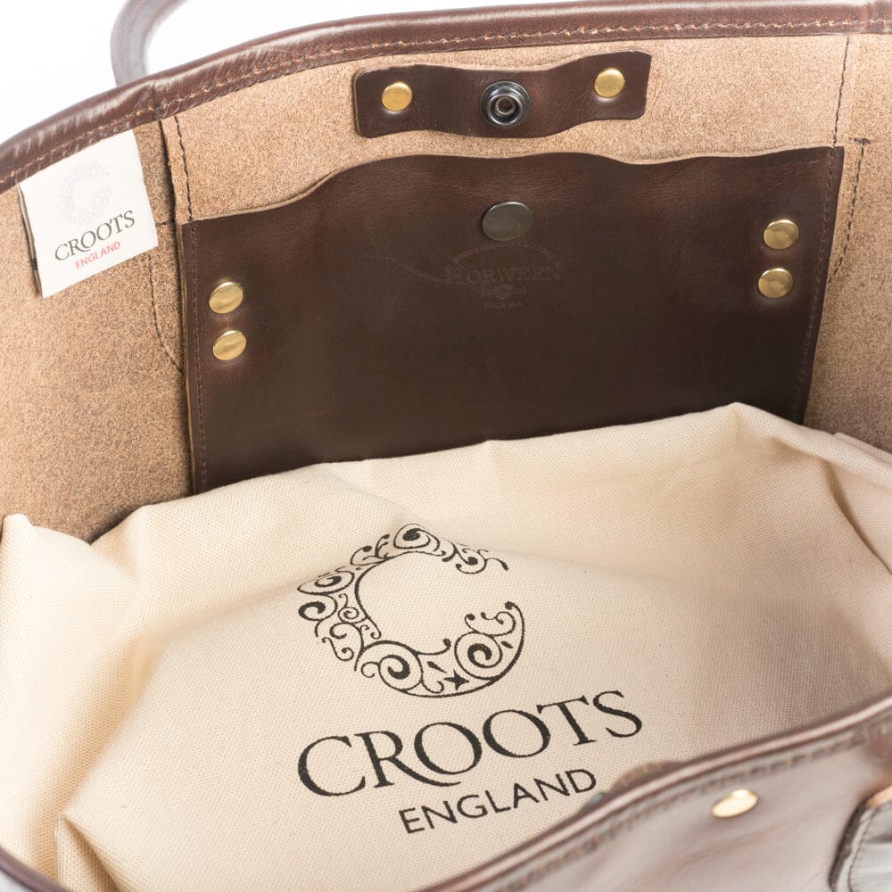 CROOTS ENGLAND - BORSA UOMO FIELD TOTE CXL01 - Horween Dark Brown Borse CROOTS ENGLAND