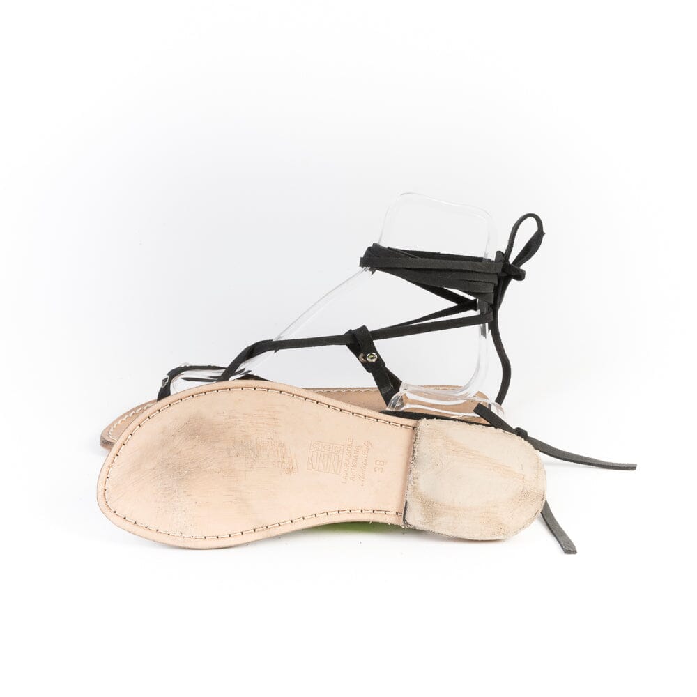 SACHET - Sandali bassi Infradito -617 - Camoscio Nero Scarpe Donna SACHET - Calzature