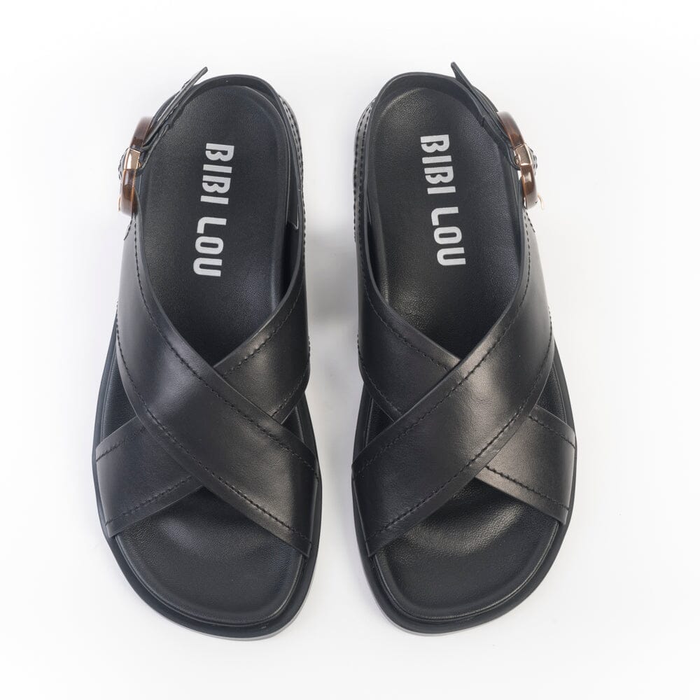 BIBI LOU - Sandali bassi - 606 - Nora - Nero Scarpe Donna BIBI LOU
