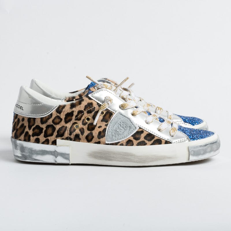 PHILIPPE MODEL - Sneakers PRLD LG01 - ParisX - Leopard Bluette Scarpe Donna Philippe Model Paris
