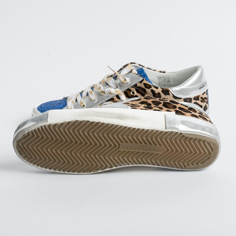 PHILIPPE MODEL - Sneakers PRLD LG01 - ParisX - Leopard Bluette Scarpe Donna Philippe Model Paris