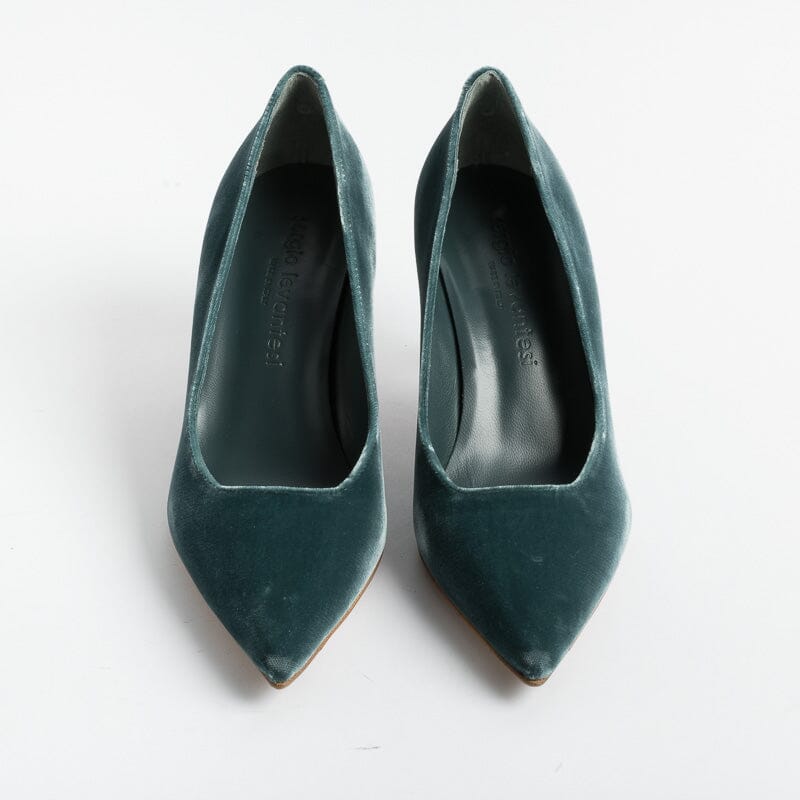 SERGIO LEVANTESI - Decolletè - Julia - Velluto Petrolio Scarpe Donna SERGIO LEVANTESI