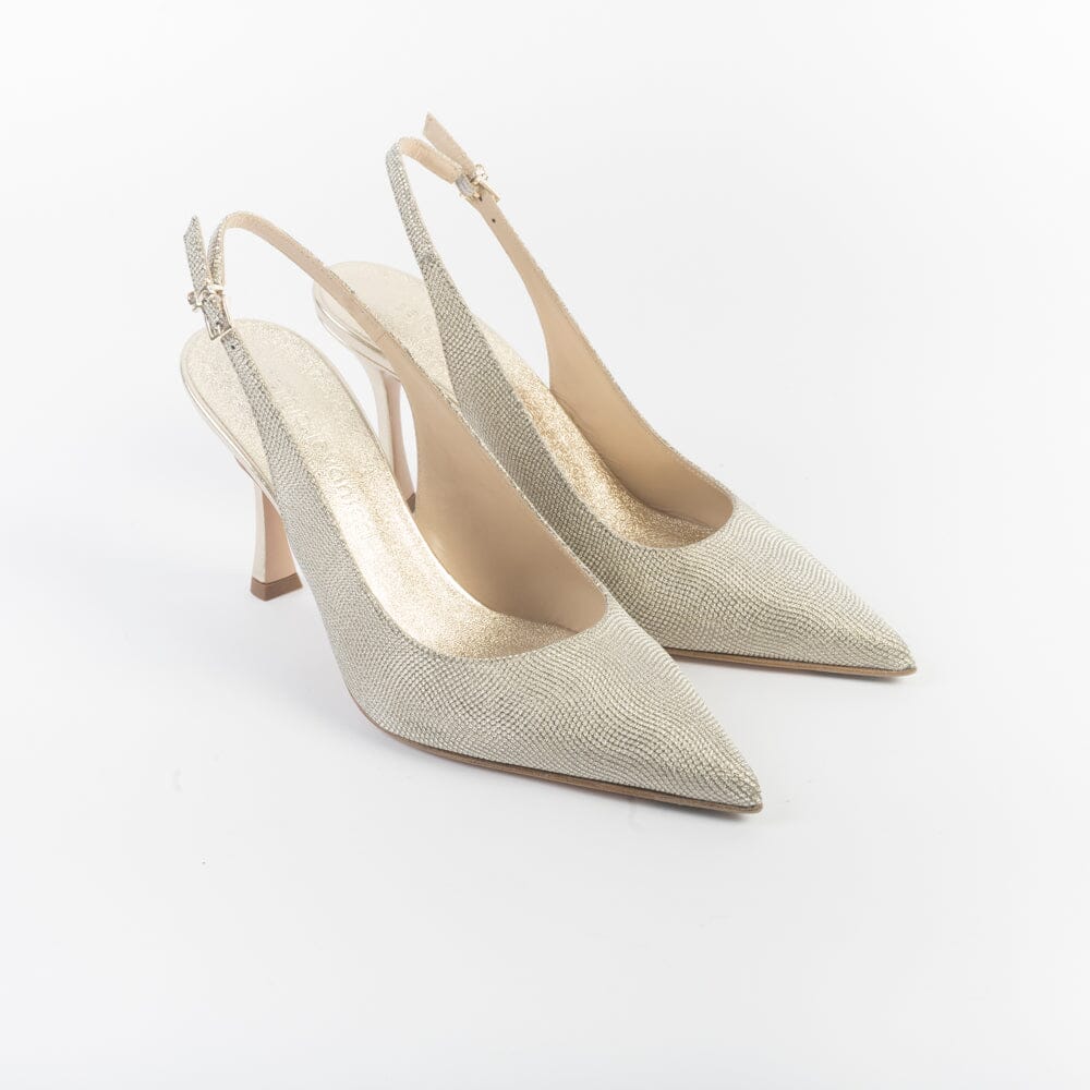 SERGIO LEVANTESI - Sling Back - DARIA - Platino Microstar Scarpe Donna SERGIO LEVANTESI