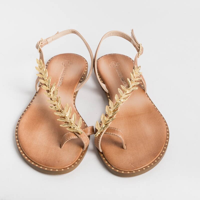 MAKIS KOTRIS - Sandali Bassi Infradito K870 - Naturale Scarpe Donna MAKIS KOTRIS