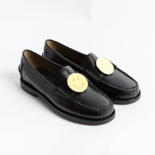 SEBAGO - DAN Moccasin - 72112 - Charms - Smile Black Women's Shoes Sebago