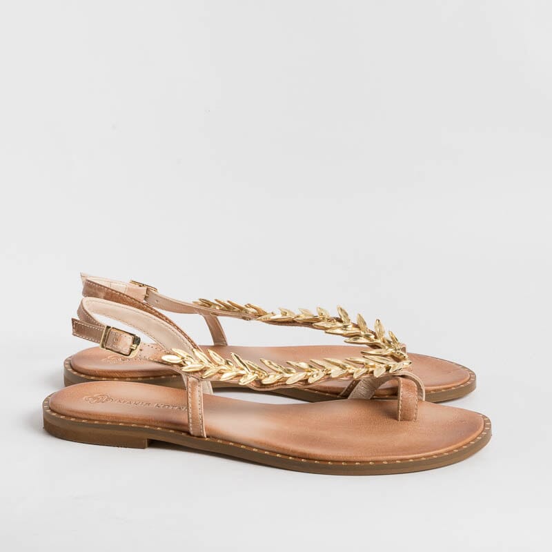 MAKIS KOTRIS - Sandali Bassi Infradito K870 - Naturale Scarpe Donna MAKIS KOTRIS