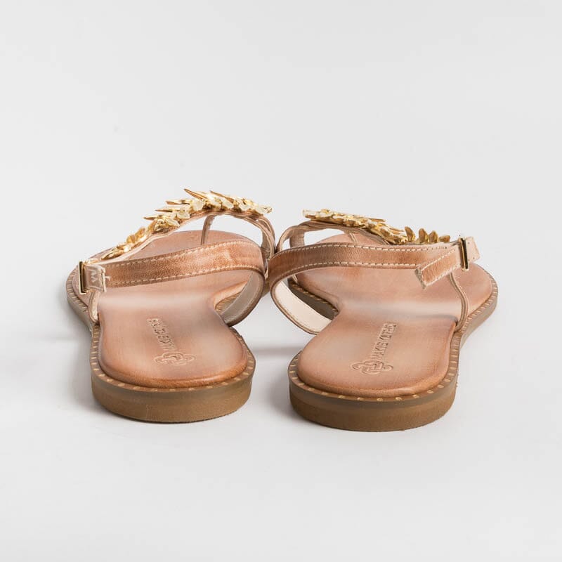 MAKIS KOTRIS - Sandali Bassi Infradito K870 - Naturale Scarpe Donna MAKIS KOTRIS