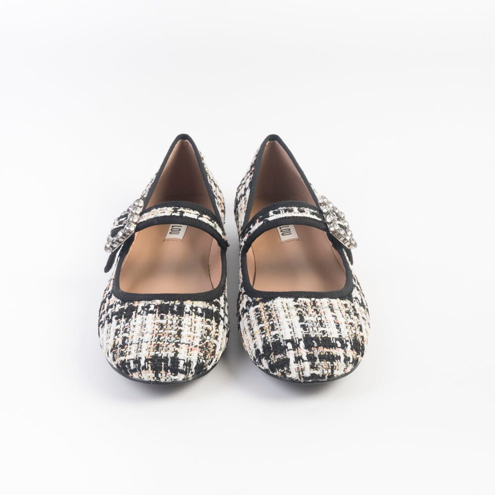 BIBI LOU - Mary Jane ESSEN - 656 - Boucklè Bianco Nero Scarpe Donna BIBI LOU