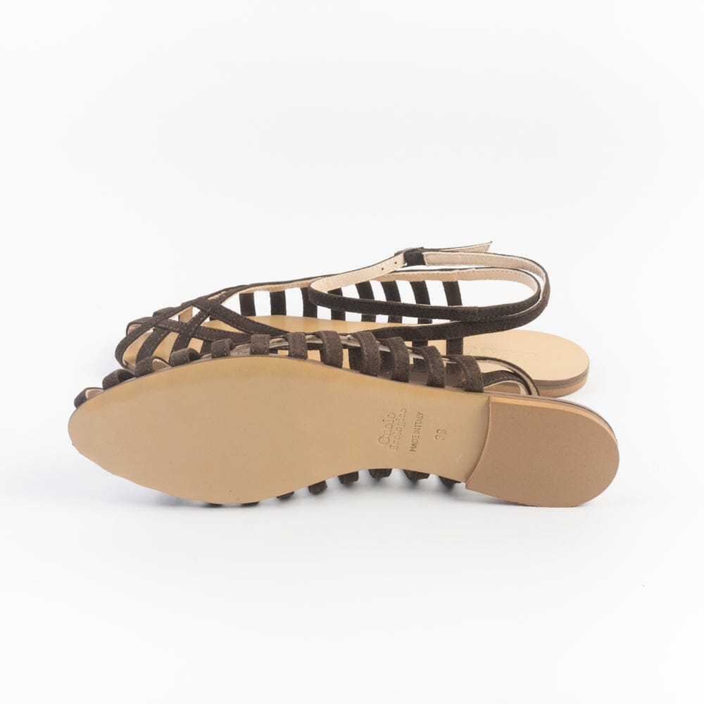 ANNA F. - Sandali 513 - Camoscio Marrone Scarpe Donna Anna F.