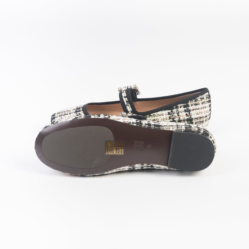 BIBI LOU - Mary Jane ESSEN - 656 - Boucklè Bianco Nero Scarpe Donna BIBI LOU