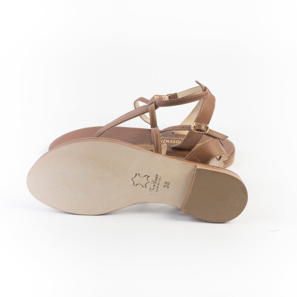 PAOLA FIORENZA - Sandali bassi infradito Triangolo - Cuoio Scarpe Donna PAOLA FIORENZA