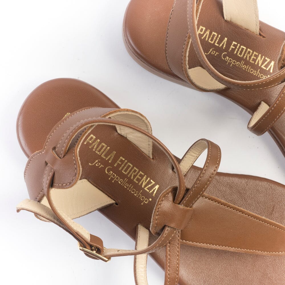 PAOLA FIORENZA - Sandali bassi infradito Triangolo - Cuoio Scarpe Donna PAOLA FIORENZA