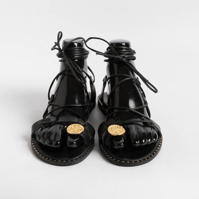 MAKIS KOTRIS - Sandali Bassi infradito 04-306 - Nero Scarpe Donna MAKIS KOTRIS