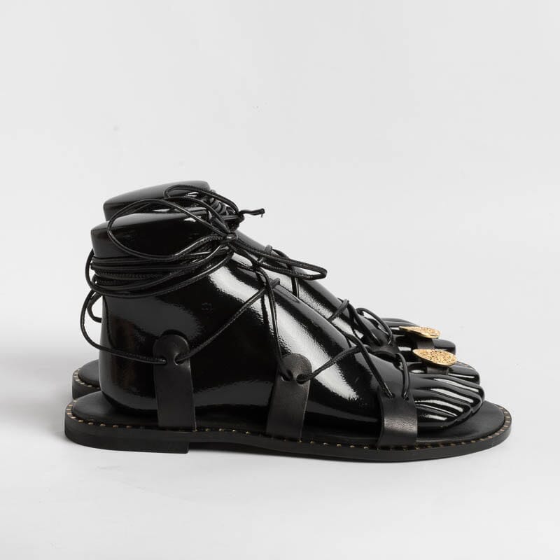 MAKIS KOTRIS - Sandali Bassi infradito 04-306 - Nero Scarpe Donna MAKIS KOTRIS