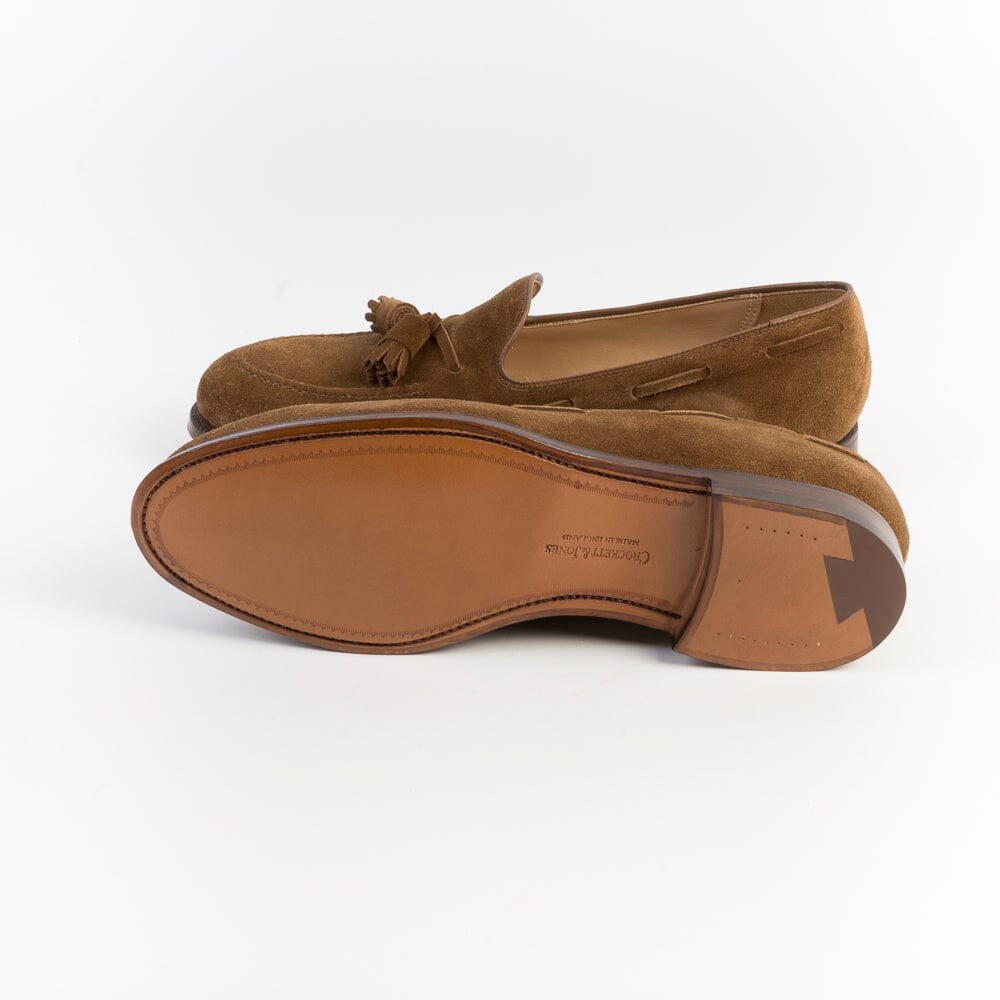 CROCKETT & JONES - Mocassino - Cavendish 2- 29376A - Camoscio Tabacco Scarpe Uomo CROCKETT & JONES