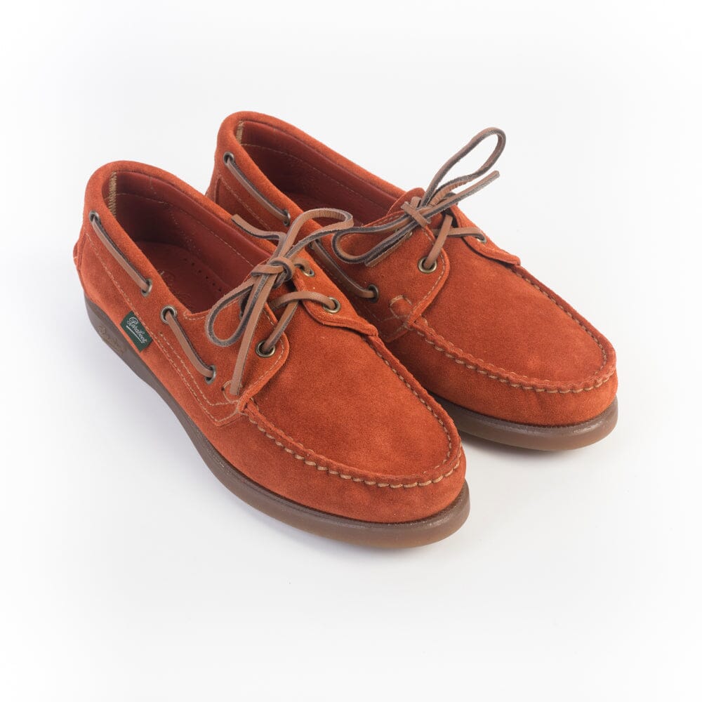 PARABOOT - BARTH F/MARINE - Boat Shoe - Lace-Up 190840 - Orange Koi Su
