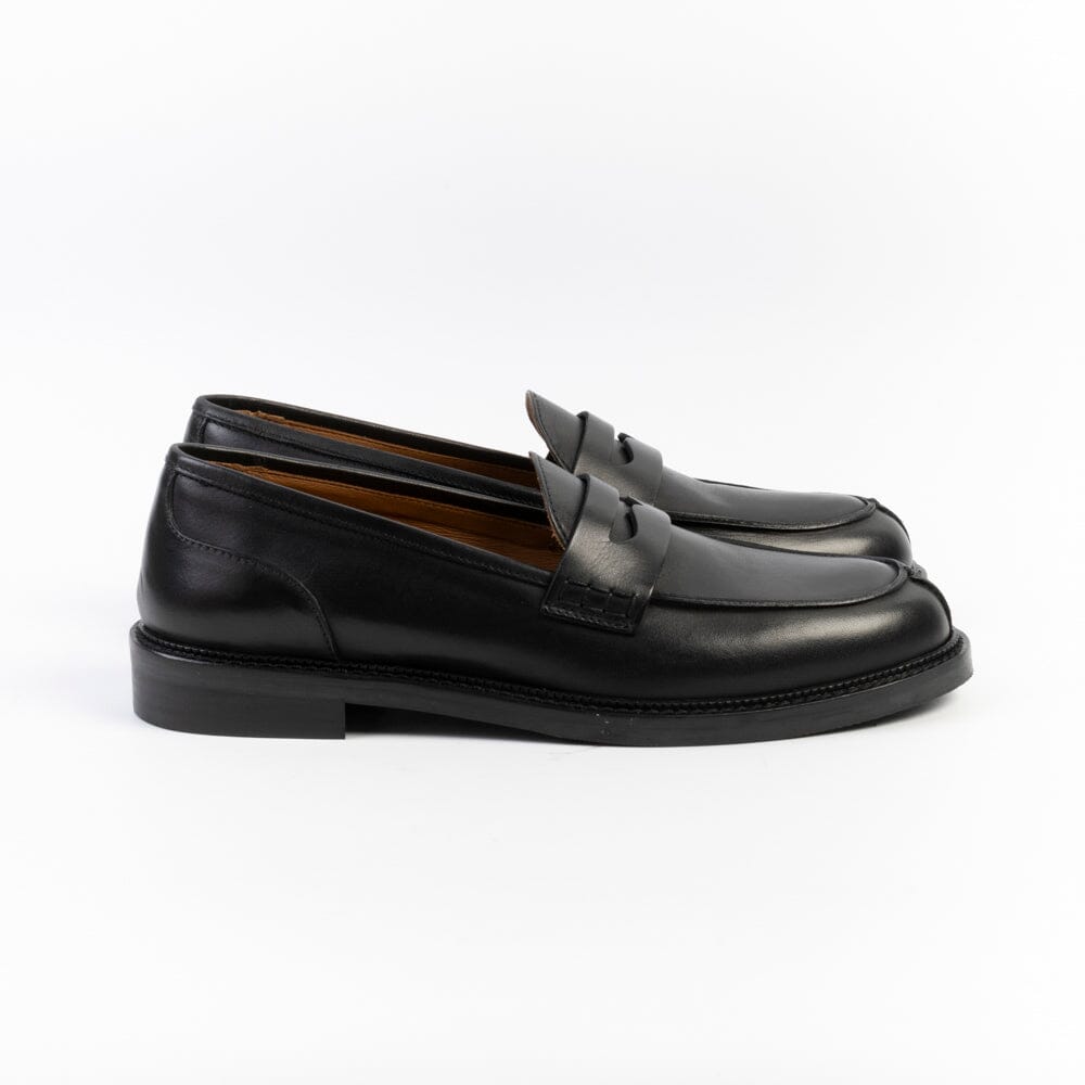 CAPPELLETTOSHOP - Mocassino - 9000 - Vitello Nero Scarpe Donna CAPPELLETTO 1948