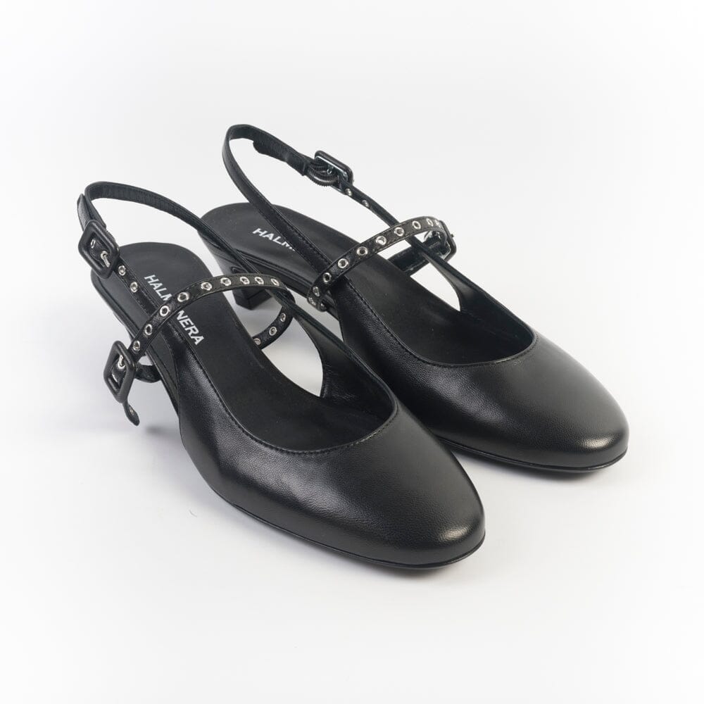 HALMANERA - Sling Back - Dina 14 - Nero Scarpe Donna HALMANERA