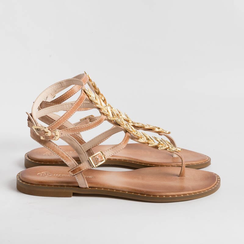 MAKIS KOTRIS - Sandali Bassi Infradito K770 - Naturale Scarpe Donna MAKIS KOTRIS