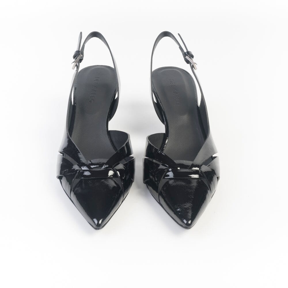 DEL CARLO - Sling back Tacco - 11702 - Paris - Vetro Nero Scarpe Donna DEL CARLO