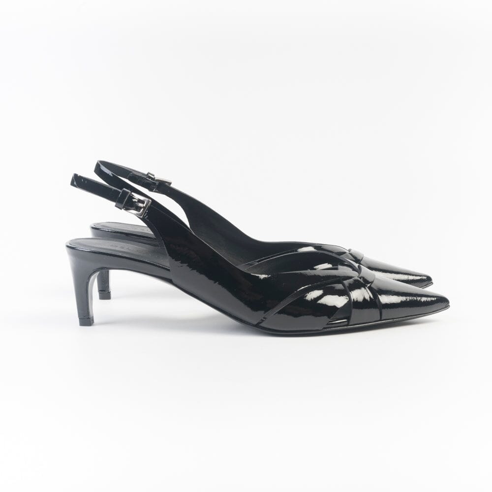 DEL CARLO - Sling back Tacco - 11702 - Paris - Vetro Nero Scarpe Donna DEL CARLO