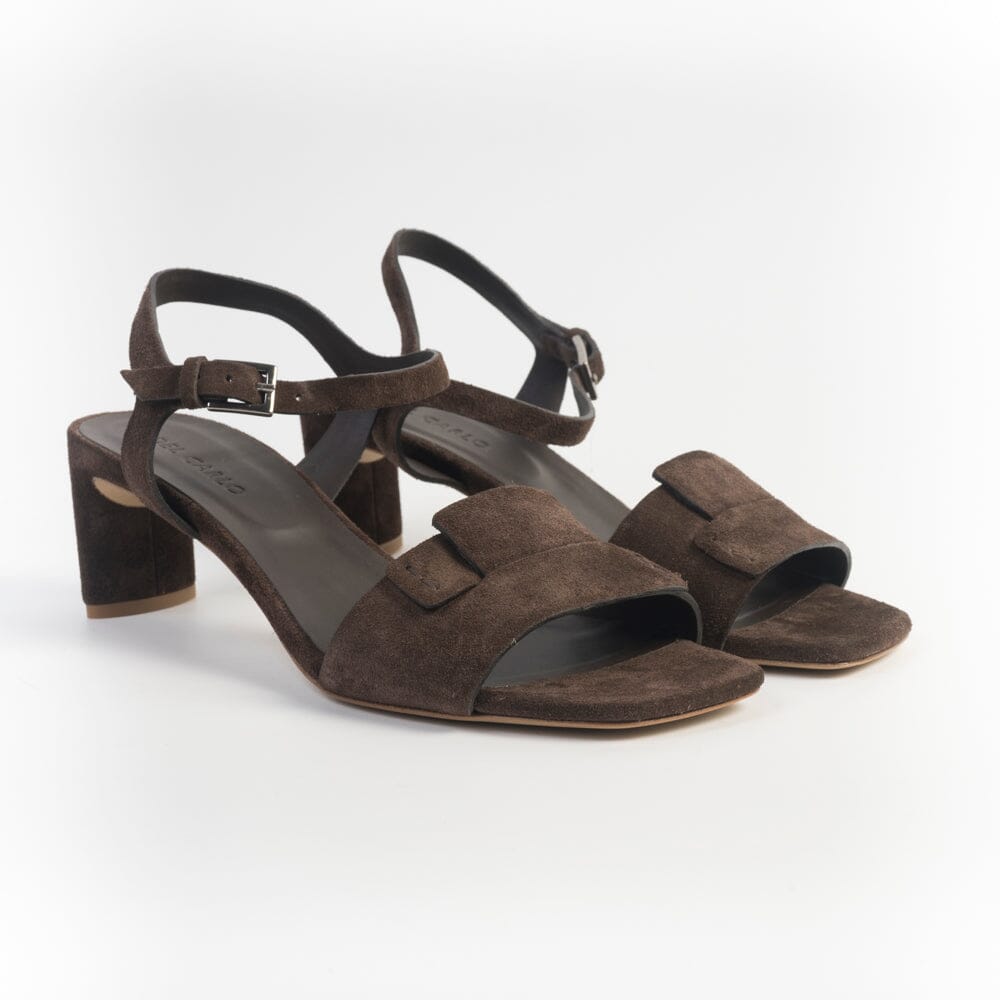 DEL CARLO - Sandali con Tacco - Moor - 12118 - Camoscio Caffè Scarpe Donna DEL CARLO