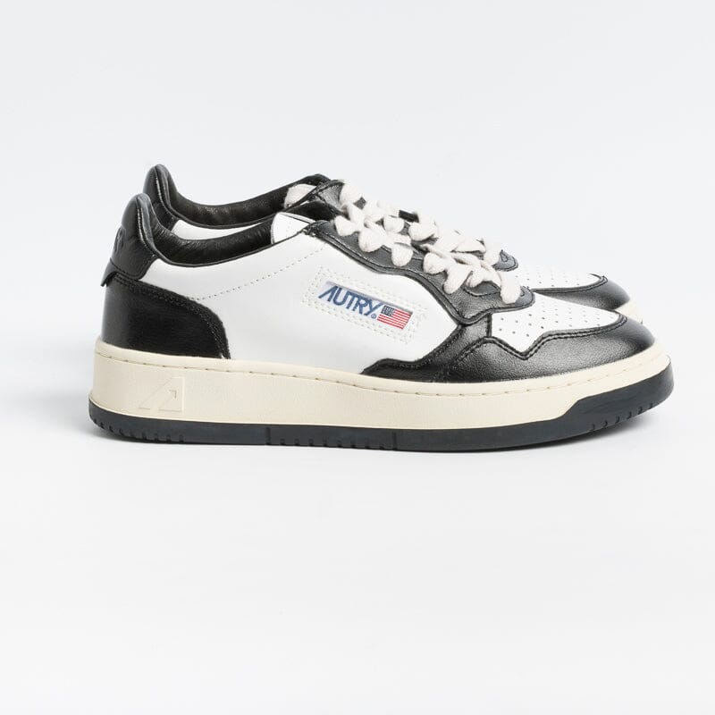 AUTRY - AULW WB01 -Sneakers LOW WOM LEAT - Bianco Nero Scarpe Donna AUTRY - Collezione donna