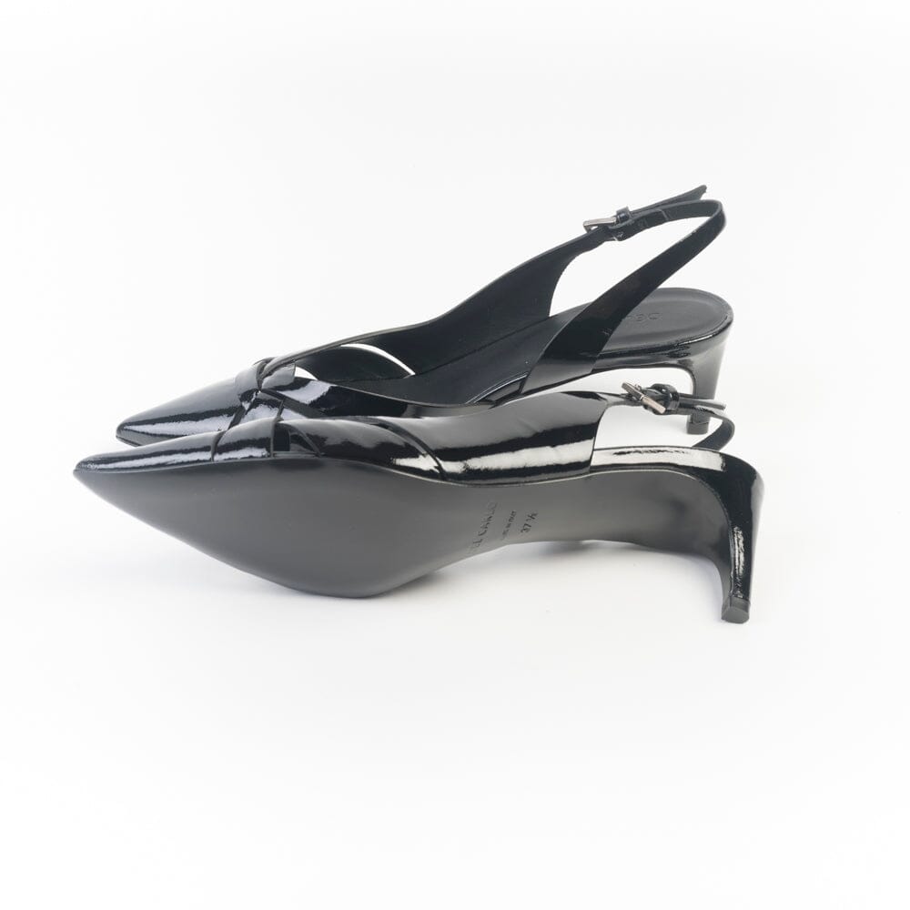 DEL CARLO - Sling back Tacco - 11702 - Paris - Vetro Nero Scarpe Donna DEL CARLO