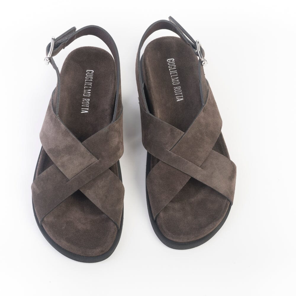 GUGLIELMO ROTTA - Sandali bassi - Twill Velour - 7578 - Ebony Scarpe Donna GUGLIELMO ROTTA