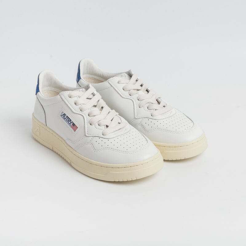 AUTRY LL63 - Sneakers LOW WOM ALL LEAT - Bianco, Metallizzato Blu Scarpe Donna AUTRY - Collezione donna 