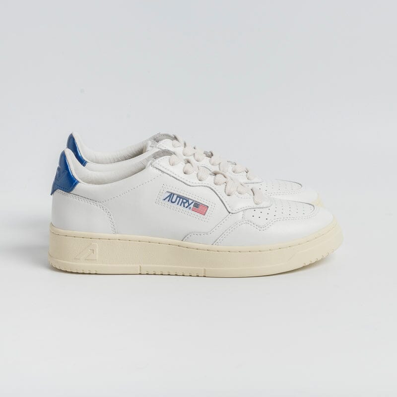 AUTRY LL63 - Sneakers LOW WOM ALL LEAT - Bianco, Metallizzato Blu Scarpe Donna AUTRY - Collezione donna 