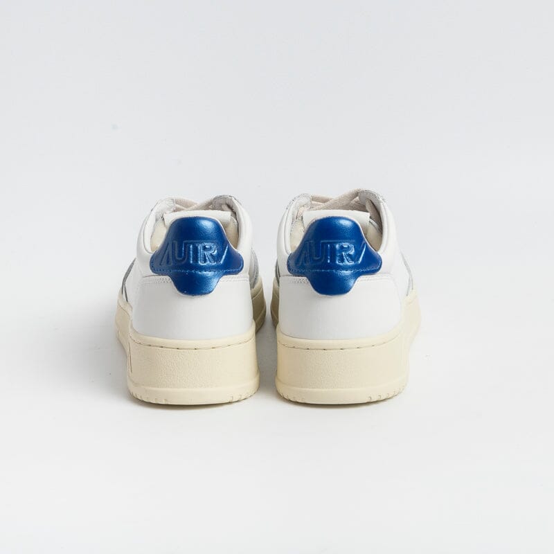 AUTRY LL63 - Sneakers LOW WOM ALL LEAT - Bianco, Metallizzato Blu Scarpe Donna AUTRY - Collezione donna 
