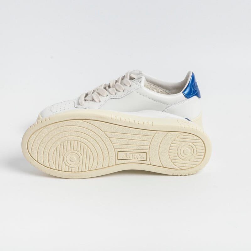 AUTRY LL63 - Sneakers LOW WOM ALL LEAT - Bianco, Metallizzato Blu Scarpe Donna AUTRY - Collezione donna 