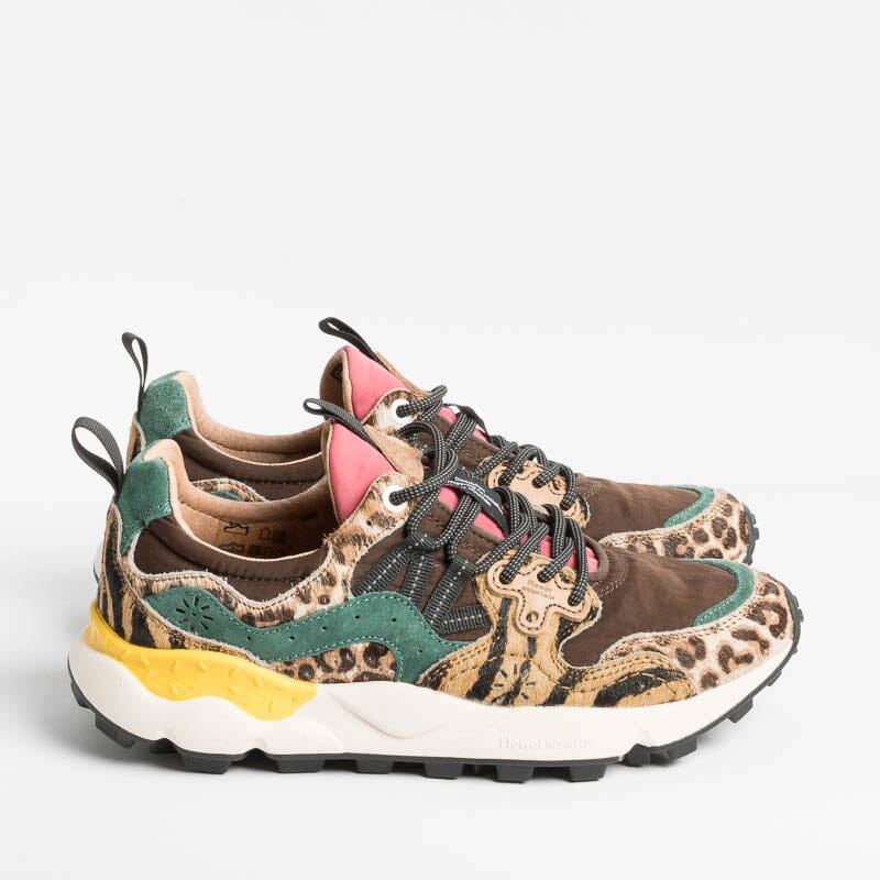 FLOWER MOUNTAIN - Sneakers Yamano 3D31- Marrone /Pony Scarpe Donna FLOWER MOUNTAIN