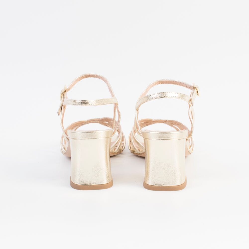 CappellettoShop - Sandali con Tacco - Milvia10- Laminato Platino Scarpe Donna CAPPELLETTO 1948