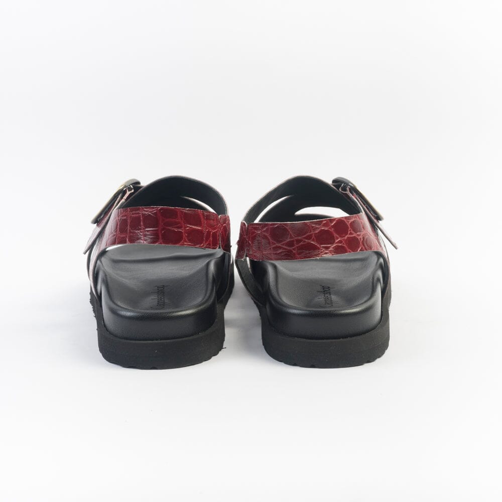 CappellettoShop - Sandali Bassi - 214 - Cocco Rosso Scarpe Donna CAPPELLETTO 1948